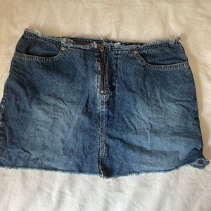 vintage paris blues low rise mini skirt